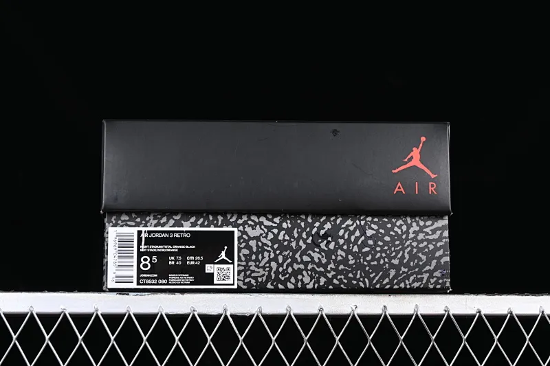 All categories Air Jordan Jordan series basketball shoes Air Jordan 3 Air Jordan 3 Retro "Fear" AJ3 Joe 3 fear dark gray CT8532-080